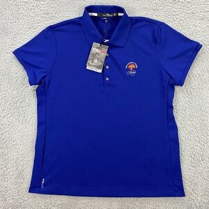 RLX Ralph Lauren Polo Shirt Women Large Ocean Course Kiawah Golf Performance NEW